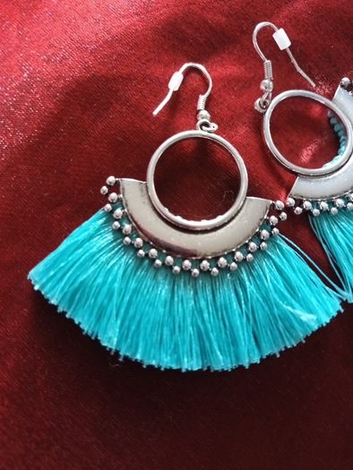 Turquoise Tassel Earrings