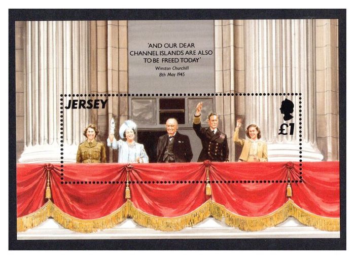 1995 Jersey 50th Anniversary of the Liberation from World War II Commemorative Stamp Miniature Sheet Mint Never Hinged (MNH)