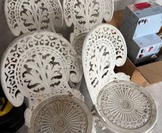 Aluminium garden chairs x 4