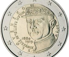 Slovakia 2 Euro Commemorative Coin 2019 - Rastislav Stefanik. UNCIRCULATED.