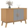 Sideboard Grey and Brown 114x43x73.5 cm Image 4