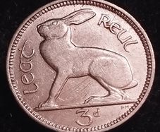 #780 - Ireland - 1940 - 3 Pence - Scratches - KM.12