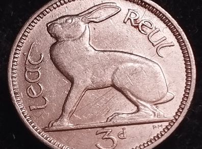 #780 - Ireland - 1940 - 3 Pence - Scratches - KM.12