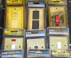 Golden plated switches set.