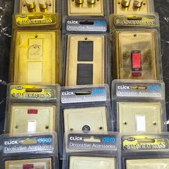 Golden plated switches set.