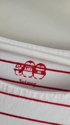 Nutmeg red and white striped Sz 16 (Fit 14-16UK)