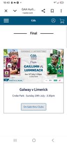 Hurling all ireland ticket