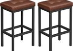 Set of 2 Bar Stools Backless - Free Delivery Nationwide