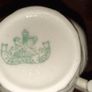 Belleek Shamrock Shaped Tea Cups & Sugar Basin Image 5