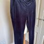 Dressy Yaya velour navy trousers size 14 Image 3