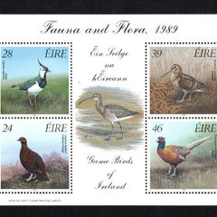 1989 Ireland Fauna & Flora Game Birds of Ireland Commemorative Stamps Miniature Sheet Mint Never Hinged (MNH)