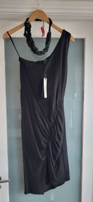 BASTYAN Black One Shoulder Dress Sz 12UK - Bnwt Rrp 195