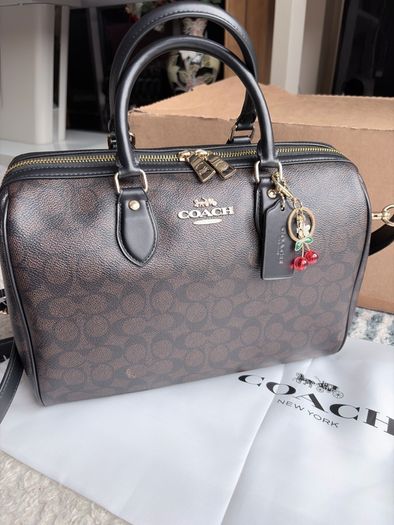 Coach Large Rowan Satchel Bag In Signature Canvas