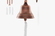 Wall Mounted Bell | Last Orders Bell with Rope Pull | Ideal for Home Bar, Pub, Reception | Classic Nautical Decor | Crisp, Loud Sound | Copper Bell Premium Bar Accessory (4 Inch)