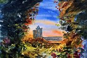 dunguaire castle watercolour