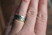 Vintage Sterling Silver 925 Irish Celtic Knot Band Ring