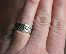 Vintage Sterling Silver 925 Irish Celtic Knot Band Ring