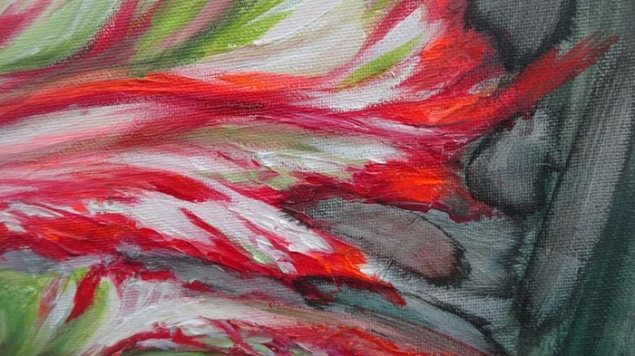 Original acrylic painting   -  "Tulip "