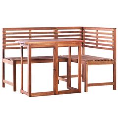 Piece Bistro Set Solid Acacia Wood