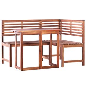 Piece Bistro Set Solid Acacia Wood