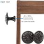 16Pcs Black Cabinet Door Handle, Round Drawer Knobs, Single Hole Cupboard Handle, Mushroom Drawer Handle 30MM Aluminum Alloy Flower Pattern Handle with Screws (FREE POSTAGE) Image 7