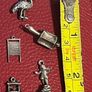 5 Small Vintage Silver Pendants Image 2