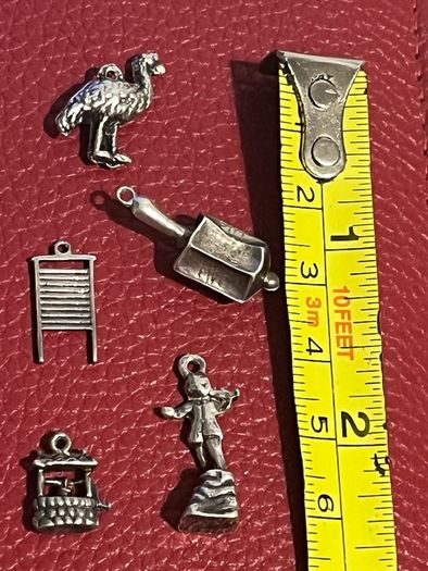 5 Small Vintage Silver Pendants