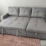 Silver Grey Corner Sofa Bed Storage Free Delivery Free Assembly Image 7