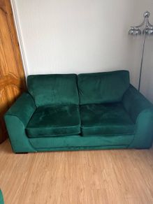 Large 2 seater velvet sofa