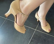 Leather heels