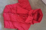 Zara Girls red jacket with scarf 7-8