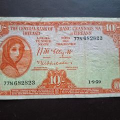 Central Bank of Ireland. Lady Lavery 10 shillings (1959)#6