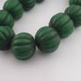 Antique African Green Melon Shape Big Beads Necklace Strand Image 4