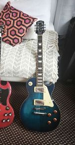 Epiphone Les Paul Standard Plus Top 2005 Trans Blue (repaired headstock)