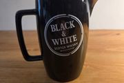 Black and white scotch whiskey jug