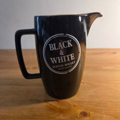 Black and white scotch whiskey jug