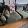 Olive Green 6-Seater Corner Sofa With Armchair Image 2