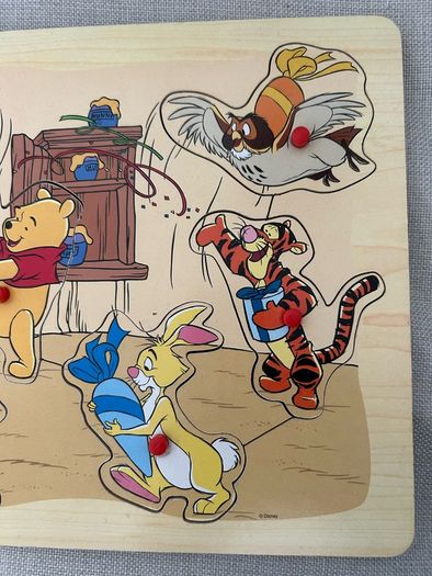 Wooden Winnie the Pooh Puzzle and Jumping Jack Ornament