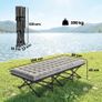 Camping Cot with Soft Pad, 80cm Extra Wide Folding Cots with Side Pocket and Carry Bag, Grey Image 4