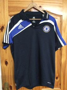 Chelsea Football Club. London.Official Adidas Mens Size Large Polo Shirt.