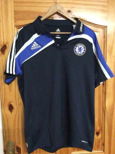 Chelsea Football Club. London.Official Adidas Mens Size Large Polo Shirt.