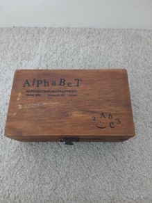 Wooden alphabet Stamp set