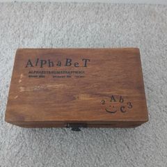 Wooden alphabet Stamp set