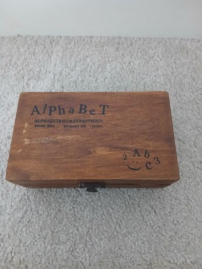 Wooden alphabet Stamp set