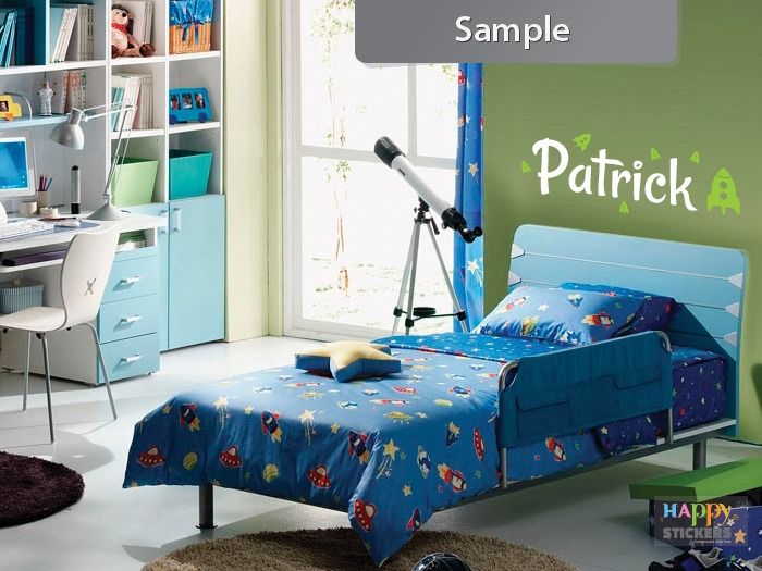 Personalized Name Wall Sticker For Boys / Vinyl Decal (Free Shipping)