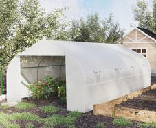 6 x 3 x 2m Walk in Polytunnel Greenhouse with Windows and Door for Garden, Backyard