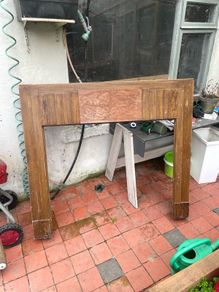 Vintage wooden hearth