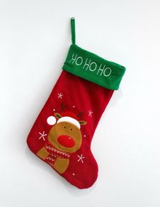 Pre Owned Festive Rudolph Reindeer Plush Christmas Stocking
