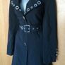 Rare Vintage Karen Millen Black Long Mac Trench Coat Image 4