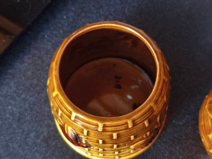 Vintage Mid 20th century Japanese Marutomoware jug and sugar bowl set.